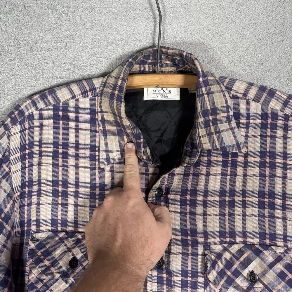 Vintage Sears The Men’s Store Shacket Men’s Size L Lined Insulated Plaid‎